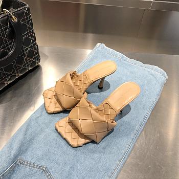 BV Lido Intrecciato Mules Nude 009