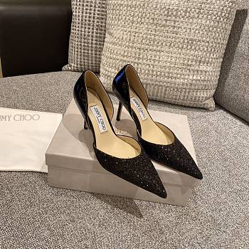 Jimmy Choo Love Degrade Glitter Black 85 Pumps