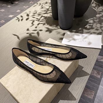Jimmy choo 'romy' patent leather & pvc flats