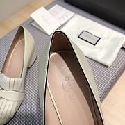 Gucci Wmns White Leather Mid-Heel Pump 002 - 2