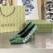 Women's The Hacker Project Square Knife Pump Green 008 - 1