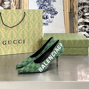 Women's The Hacker Project Square Knife Pump Green 008