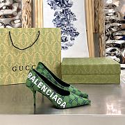 Women's The Hacker Project Square Knife Pump Green 008 - 4
