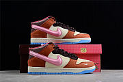 SOCIAL STATUS X SB DUNK MID CHOCOLATE MILK CANVAS/MID SOFT PINK/BURNT BROWN DJ1173-700 - 1
