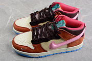 SOCIAL STATUS X SB DUNK MID CHOCOLATE MILK CANVAS/MID SOFT PINK/BURNT BROWN DJ1173-700 - 6