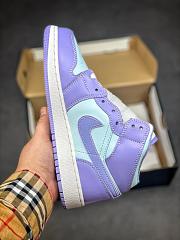 Air Jordan 1 Mid Purple Aqua (GS)  554725-500 - 2