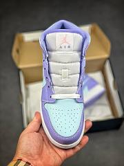 Air Jordan 1 Mid Purple Aqua (GS)  554725-500 - 3