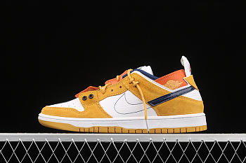 SB DUNK LOW YELLOW/ORANGE/WHITE-NAVY BLUE 304292-110 