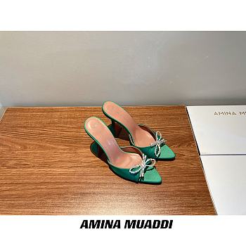 Amina Muaddi AM High Heel Sunflower Green 0111