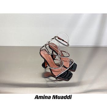 Amina Muaddi AM High Heel Sunflower Black 0122