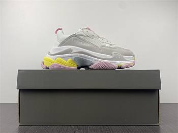 Balenciaga Triple White Gray Pink Yellow Macron Original Version Z Number 002341