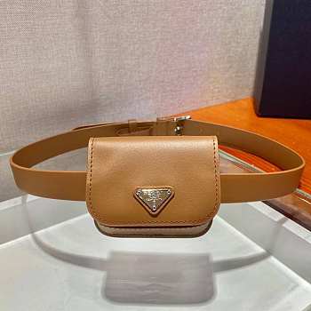 Prada brown leather belt bag 001