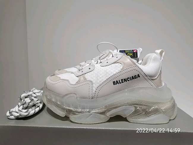 Balenciaga Triple S Clear Sole White 541624 W09E1 9000 - 1