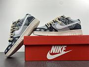 Nike Dunk Low RETRO Deconstructed VIDE Style Distressed Leather High Street Low Top Retro Cashew Deconstructed Gray Beige DD1503-109 - 4