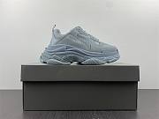 BALENCIAGA Men's TRIPLE S Series Daddy Shoes Ice Blue 524039 - 4