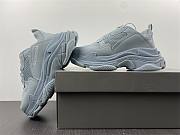 BALENCIAGA Men's TRIPLE S Series Daddy Shoes Ice Blue 524039 - 5