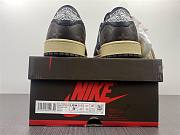 Travis Scott x LV x Nike Air Jordan 1 Low Brown Black White CM7866-126 - 5