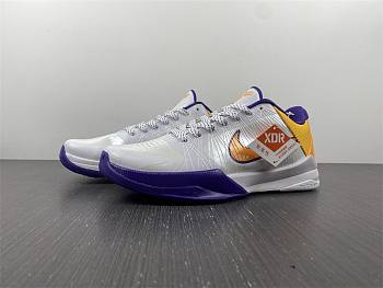 ike Kobe 5th generation black and white yellow and purple 386430-102