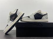 Nike AIR JORDAN 1 LOW SE AJ1 Joe 1 Grey Black Low Top Silk Color Bead Hook Men's and Women's Low DV1762-001  - 2