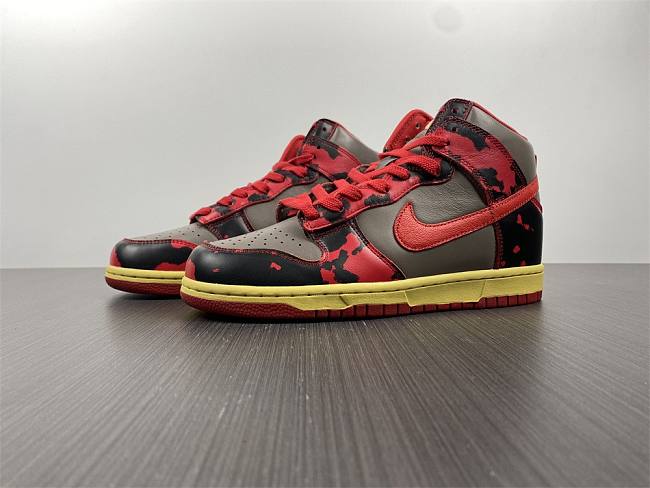 Nike Dunk High Black Red High Top Red Grey Camo Pickled DD9404-600  - 1