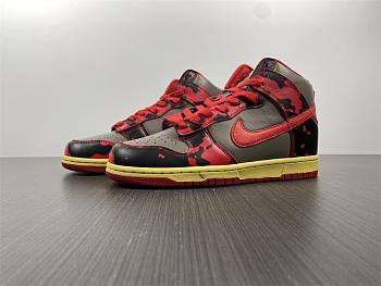 Nike Dunk High Black Red High Top Red Grey Camo Pickled DD9404-600 