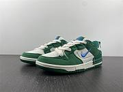 Nike Dunk Low Disrupt2 White and Green Double Hook Deconstructed Sneakers  DH4402-001 - 1