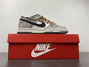 Nike Dunk Low RETRO Deconstructed VIDE Style Distressed Leather High Street Low Top Retro Cashew Deconstructed Army Green Khaki DH0957-100 - 4