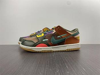 Nike Dunk Low Scrap Color Stitching Stitching Strange Brown Green Sea Glass DB0500-200