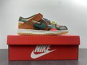 Nike Dunk Low Scrap Color Stitching Stitching Strange Brown Green Sea Glass DB0500-200 - 4