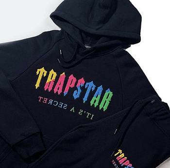 Spot-Trapstar rainbow towel embroidery plus velvet suit MJ00195