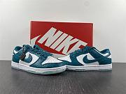 Nike W Dunk Low Ocean White and Green Crocodile Leather DV3029-100 - 2