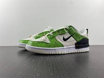 Nike Dunk Low Disrupt Low Top White Green Black Snake Color DV1491-101