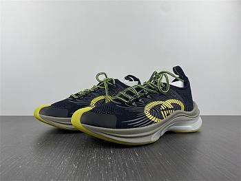 GUCCI new sneakers black fluorescent green 001