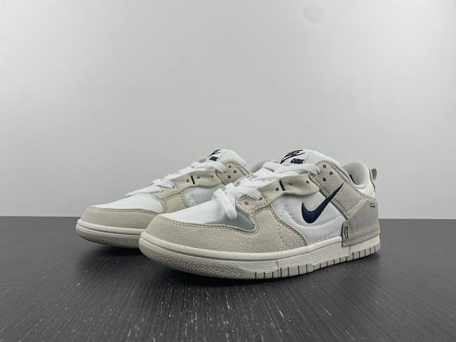 Nike Dunk Low Disrupt2 White Grey Double Hook Deconstructed DH4402-001 - 1