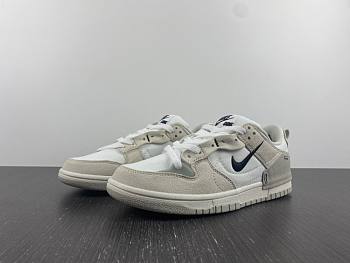 Nike Dunk Low Disrupt2 White Grey Double Hook Deconstructed DH4402-001