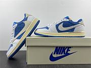 Fragment Design x Travis Scott x  Air Jordan 1 Low White Blue Barb Sail CQ4277-212 - 3
