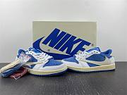 Fragment Design x Travis Scott x  Air Jordan 1 Low White Blue Barb Sail CQ4277-212 - 2