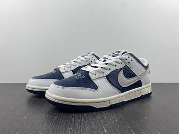 Nike SB Dunk Low NYC San Francisco Joint Model SB White Dark Blue HUF Color Item No. FD8775-100 