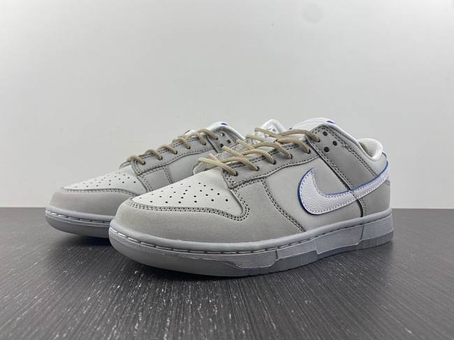NIKE DUNK LOW 'WOLF GREY AND PURE PLATINUM' grey and white transparent bottom Item No. DX3722-001 - 1