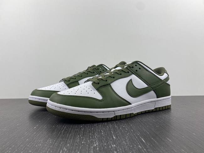 NikeDunk Low White Olive Green Low Top Original Version 13 Item No. DD1503-120 - 1