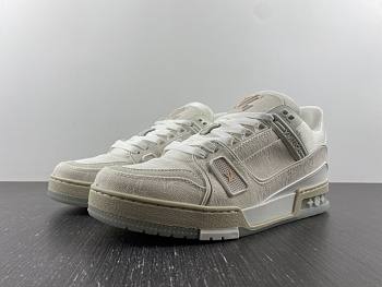 LOUIS VUITTON Louis Vuitton LV letter TRAINER SNAKER off-white 001