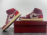 Air Jordan 1 Mid SE Tiki Leaf Team Red (Women's) DZ2820-601 - 5