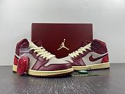 Air Jordan 1 Mid SE Tiki Leaf Team Red (Women's) DZ2820-601 - 3