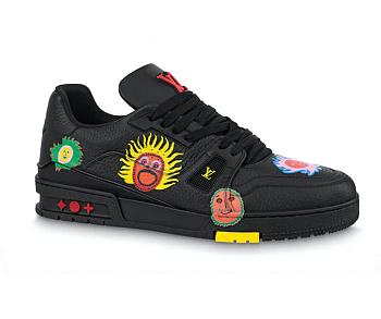 Louis Vuitton x Yayoi Kusama Trainer Black Print 1ABD2W