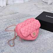 Chanel Heart Bag 22S Coral Pink AS3191 B07958 NH621 - 4