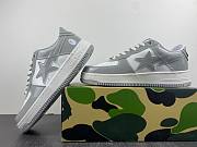  A Bathing Ape Bape Sta Patent Leather White Grey (2023) 1I70-291-021 - 2