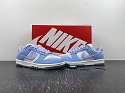 Nike Dunk Low Blue Airbrush Canvas (Women's) FN0323-400 - 5