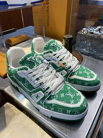 Louis Vuitton Trainers Green Custome
