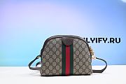Gucci Ophidia Dome Shoulder Bag GG Coated Canvas Small Brown 499621 001998 D027951478 - 2