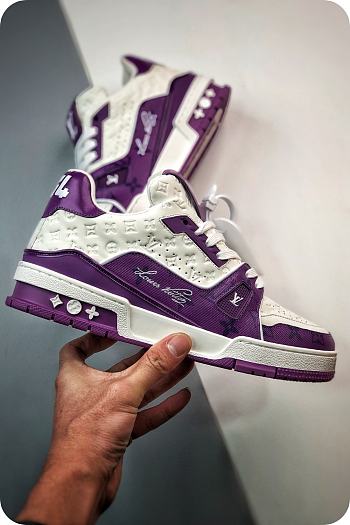 LOUIS VUITTON LV TRAINER SNEAKER PURPLE